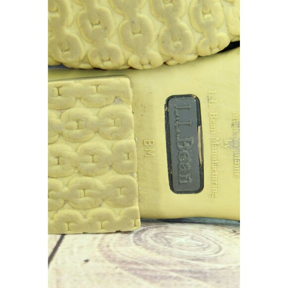 LL Bean Ankle Duck Boots Brown Leather Lace Up Unlined Round Toe Size 6 M - Picture 9 of 10